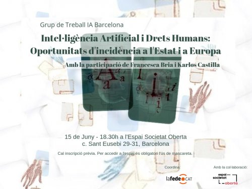  [Sesión de trabajo] Inteligencia Artificial y Derechos Humanos: Oportunidades de incidencia en el Estado y en Europa